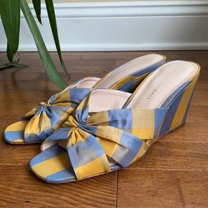 Loeffler Randall Sonya Madras Silk Wedge Mules